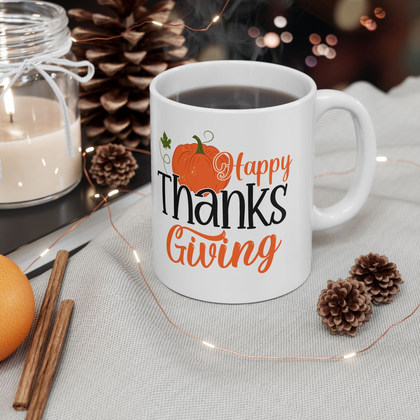 Happy Thanksgiving | Ceramic Mug, (11oz, 15oz)