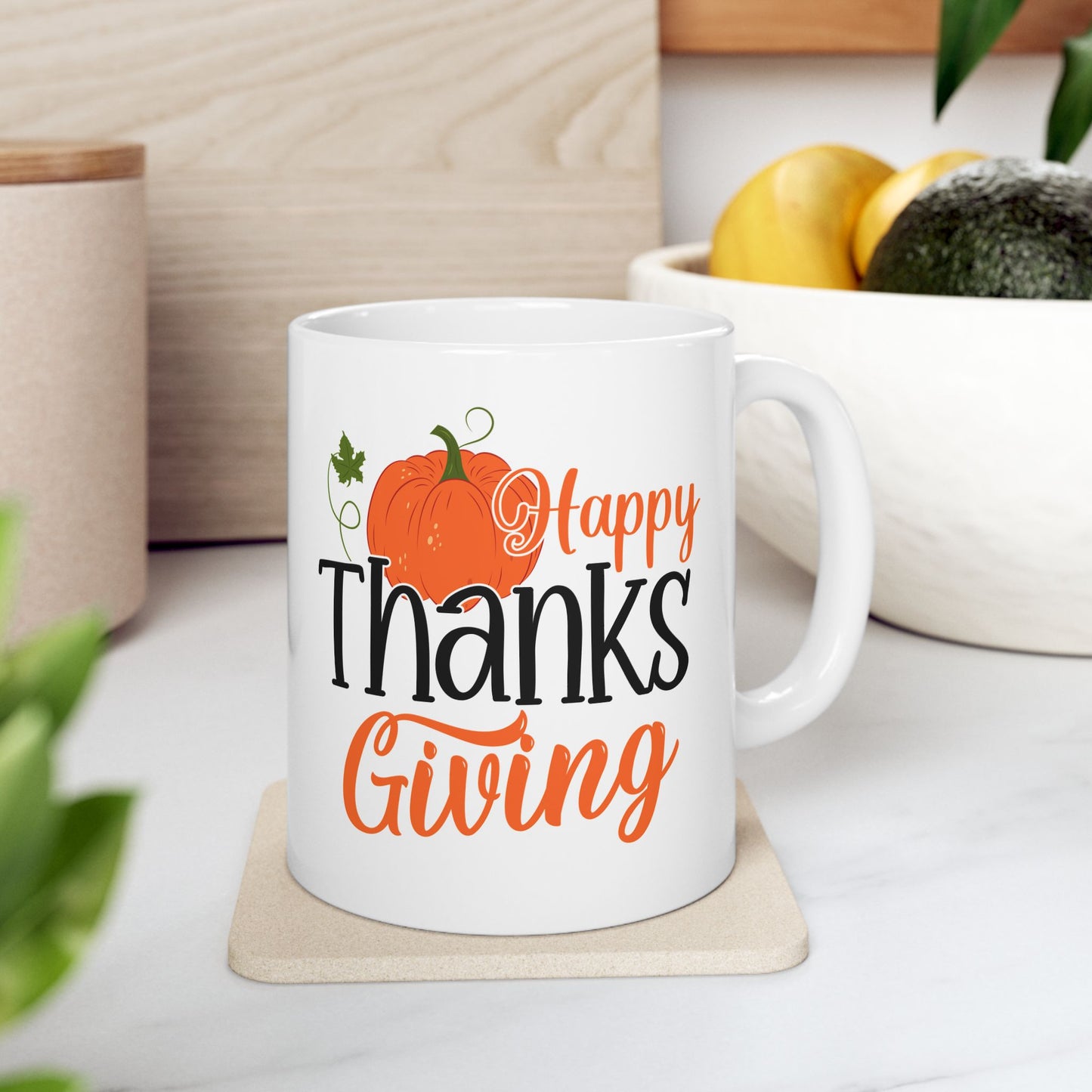 Happy Thanksgiving | Ceramic Mug, (11oz, 15oz)