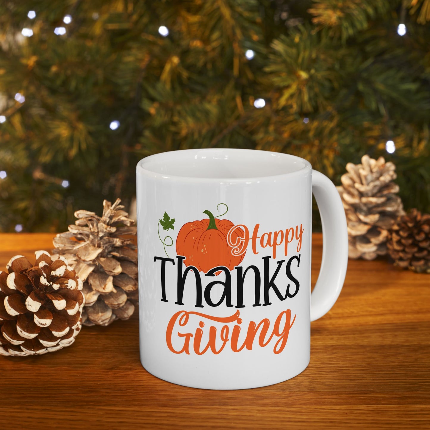 Happy Thanksgiving | Ceramic Mug, (11oz, 15oz)