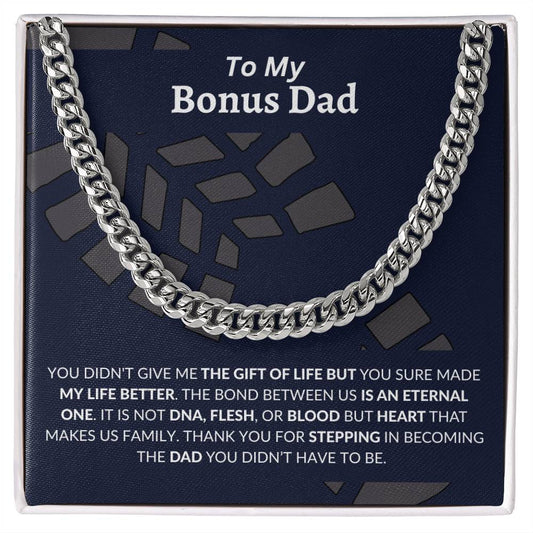 To My Bonus Dad | Cuban Link Chain